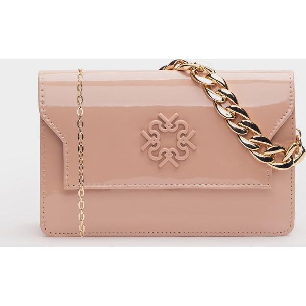 pochette Rinascimento marrone tinta unita