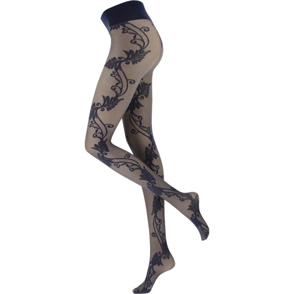 collant Rinascimento marrone a fiori