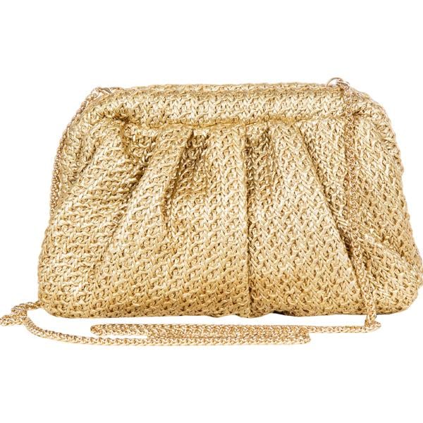 clutch Rinascimento marrone tinta unita