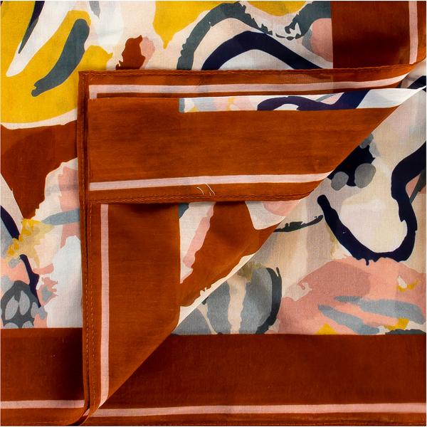 foulard Rinascimento rosso geometrica