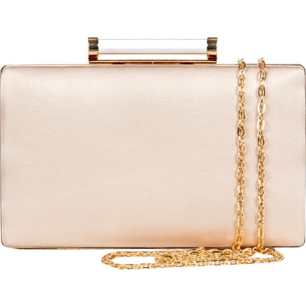 clutch Rinascimento marrone tinta unita