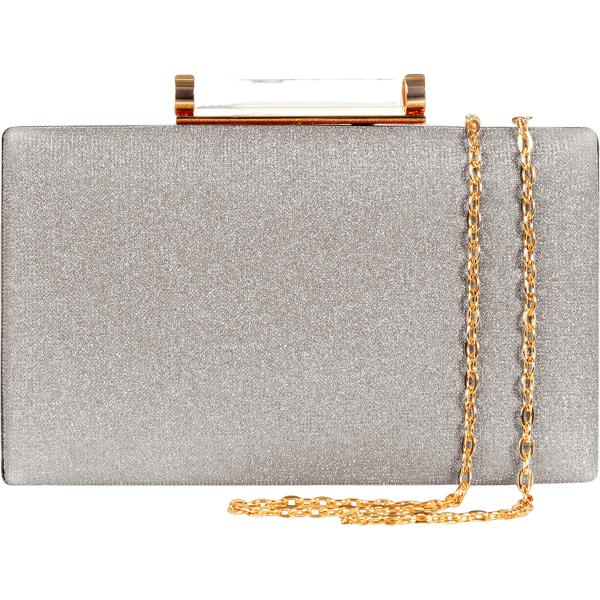 clutch Rinascimento grigio tinta unita
