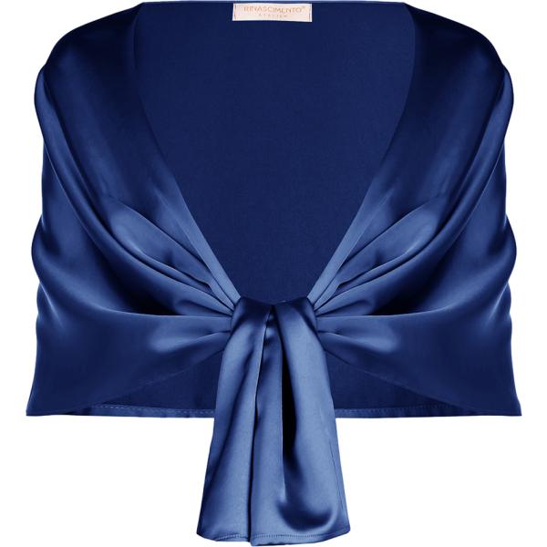 stole Rinascimento blu tinta unita