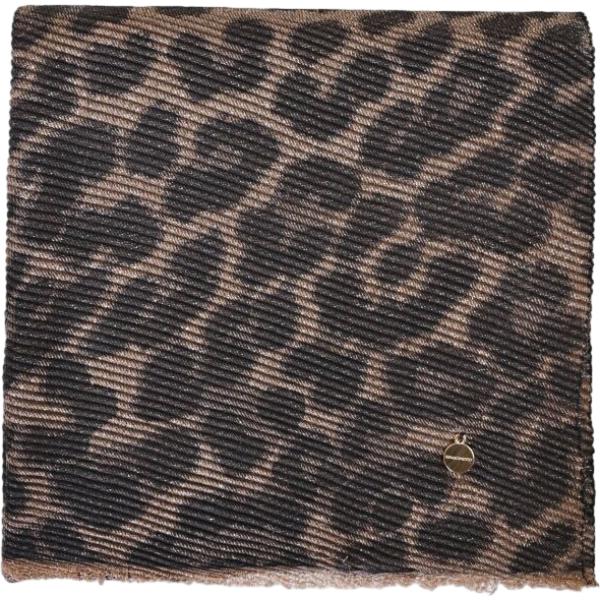 Sciarpa da donna in grigio scuro con stampe curvy con frange Rinascimento