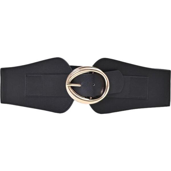 Cintura da donna a fascia in grigio scuro curvy con fibbia Rinascimento