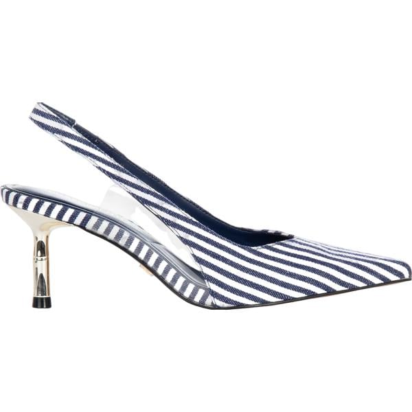décolleté Rinascimento blu a righe
