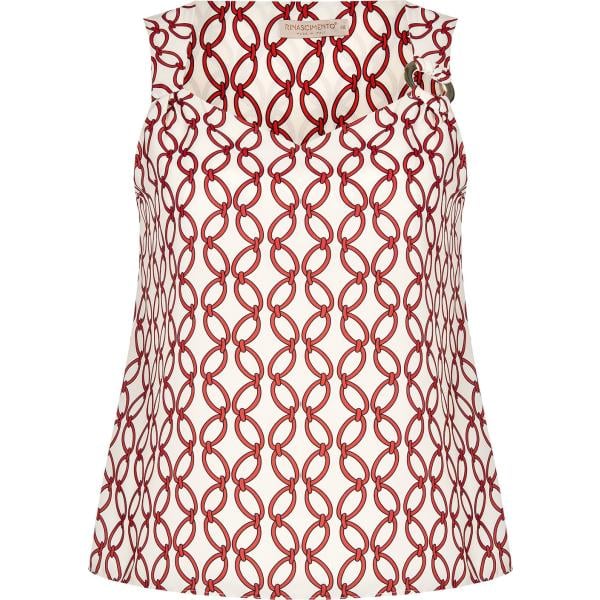 top Kitana bianco con stampe
