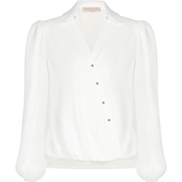 bluse Rinascimento bianco tinta unita