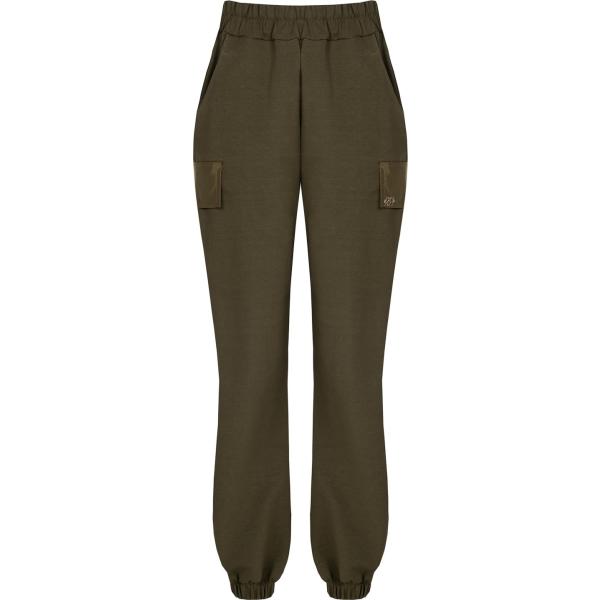 pantaloni cargo Rinascimento marrone tinta unita