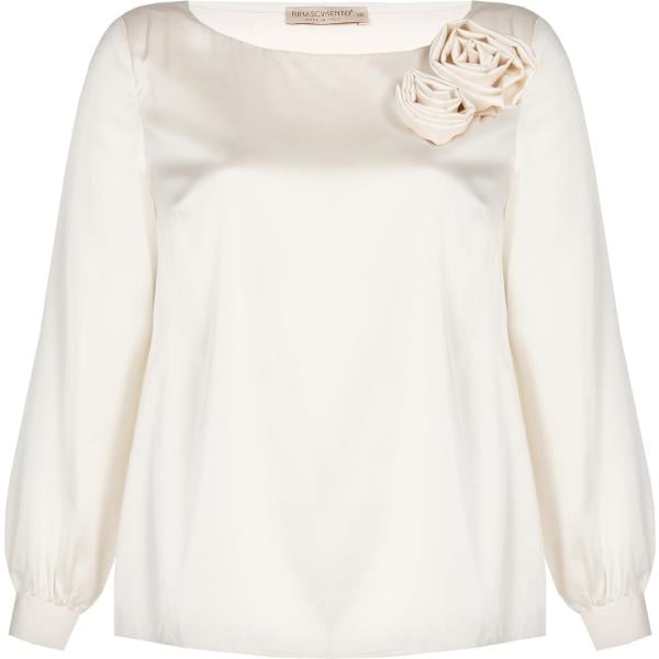 bluse Rinascimento bianco tinta unita