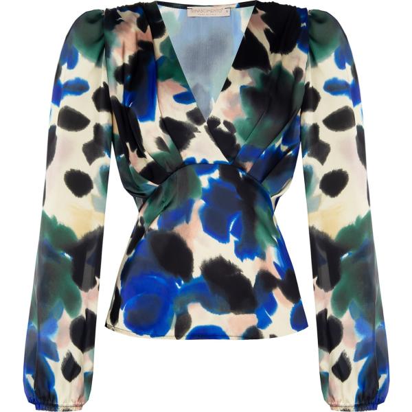 bluse Rinascimento nero con stampe