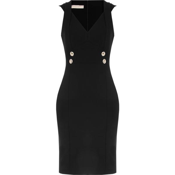 vestiti midi/longuette Rinascimento nero tinta unita