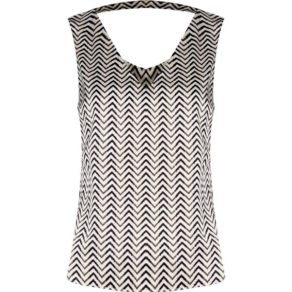 top Rinascimento grigio con stampe