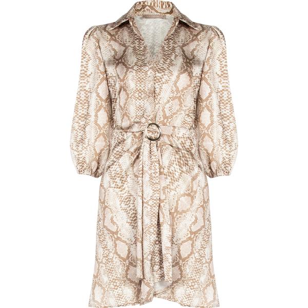 vestiti midi/longuette Rinascimento marrone animalier