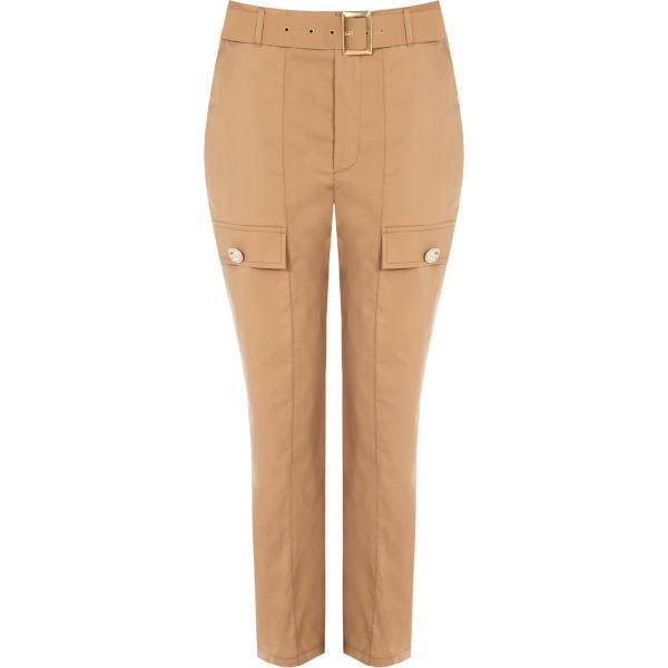 pantaloni cargo Rinascimento marrone tinta unita