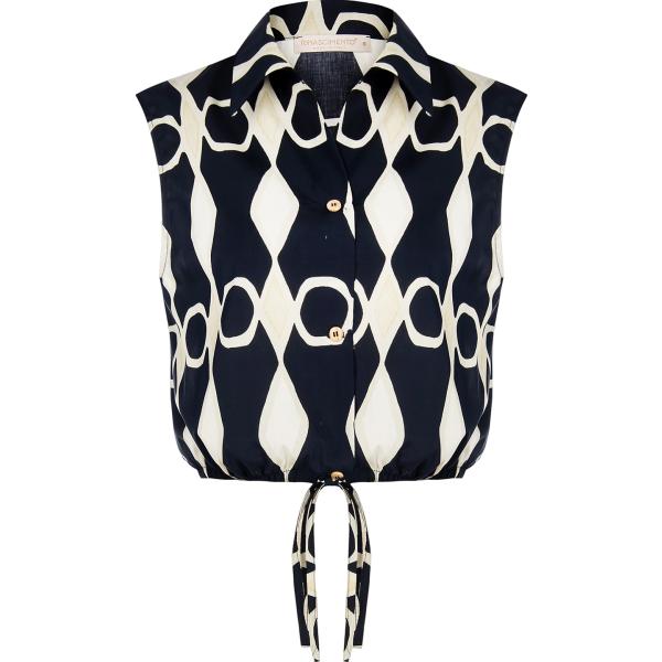 camicie Rinascimento bianco con stampe