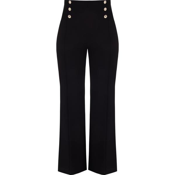 pantaloni Rinascimento nero tinta unita