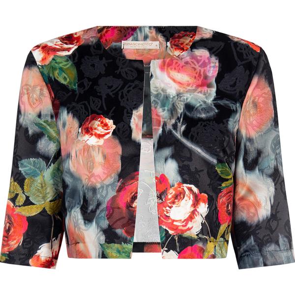 bolero Rinascimento nero con stampe