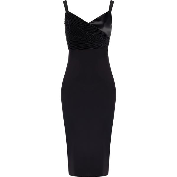 vestiti midi/longuette Rinascimento nero tinta unita