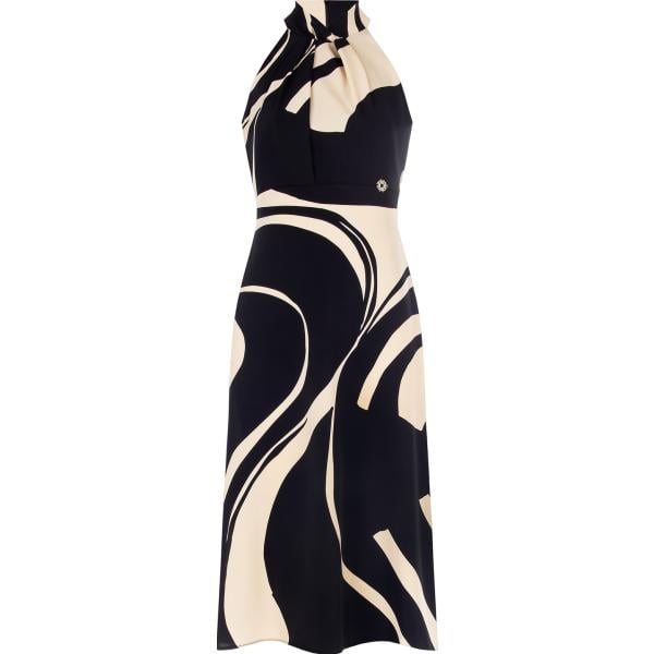 vestiti midi/longuette Rinascimento marrone con stampe