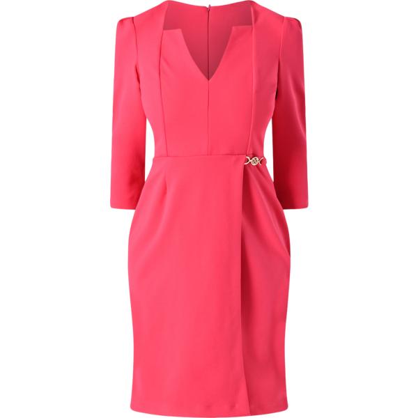 vestiti a tubino Rinascimento rosa tinta unita