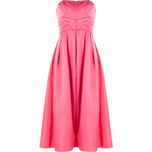 vestiti midi/longuette Rinascimento rosa tinta unita