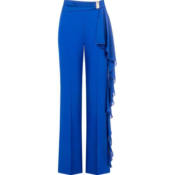 pantaloni Rinascimento blu tinta unita