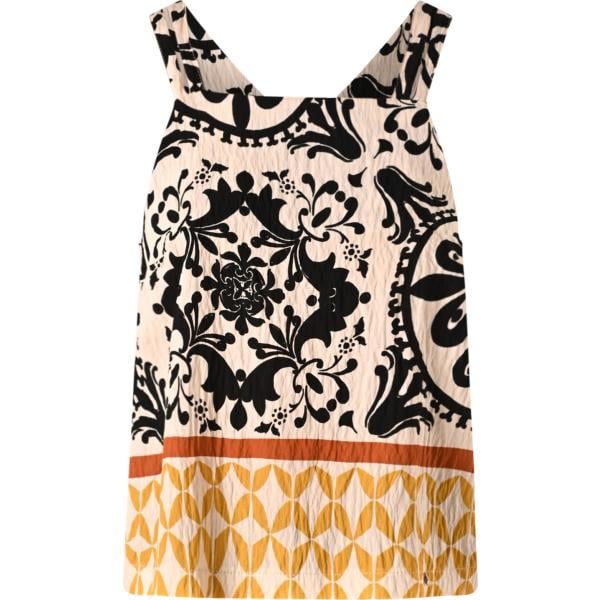 top Rinascimento multicolore con stampe
