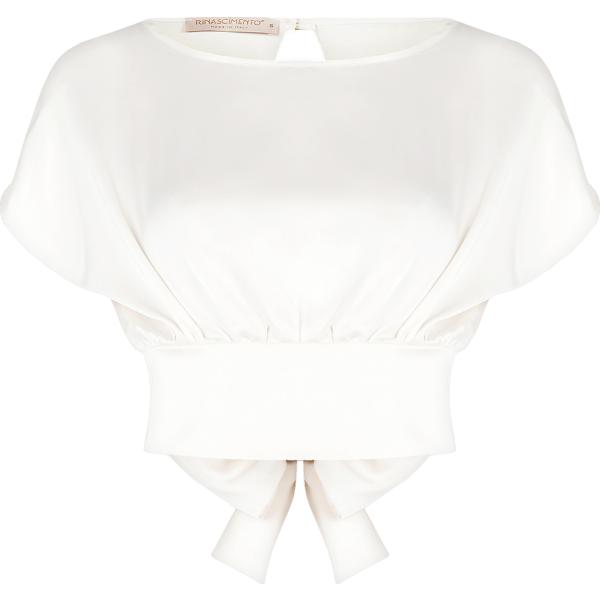 bluse Rinascimento bianco tinta unita
