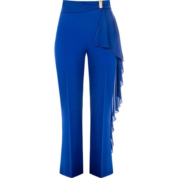 pantaloni Rinascimento blu tinta unita