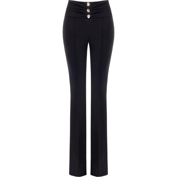 pantaloni Rinascimento nero tinta unita