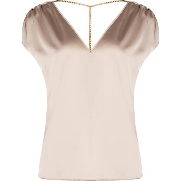 top Rinascimento grigio tinta unita