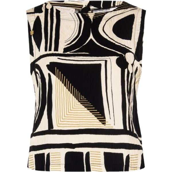 top Rinascimento multicolore con stampe