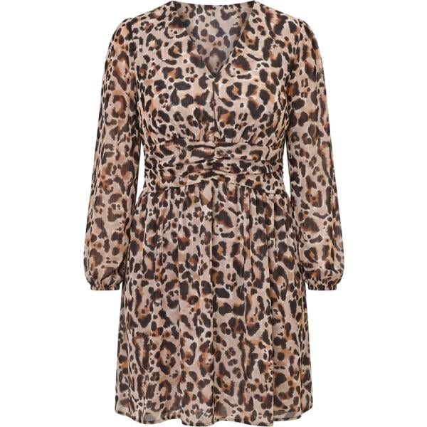 vestiti corti Rinascimento marrone animalier