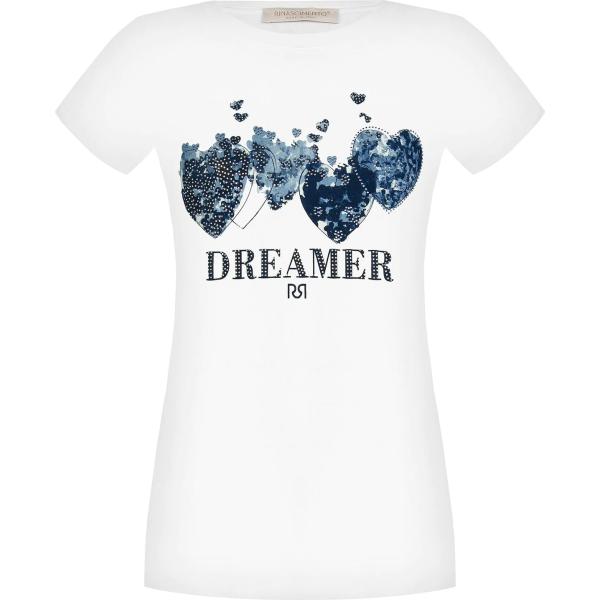 t-shirt Rinascimento bianco a quadri