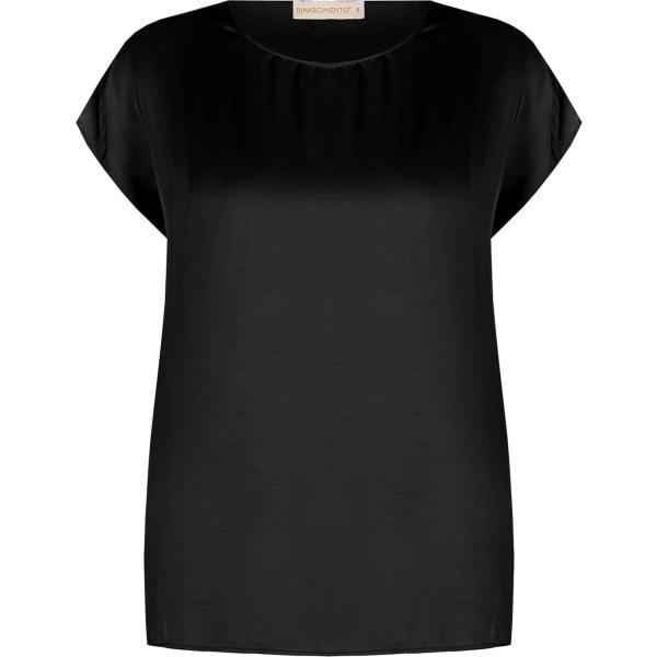 bluse Rinascimento nero tinta unita
