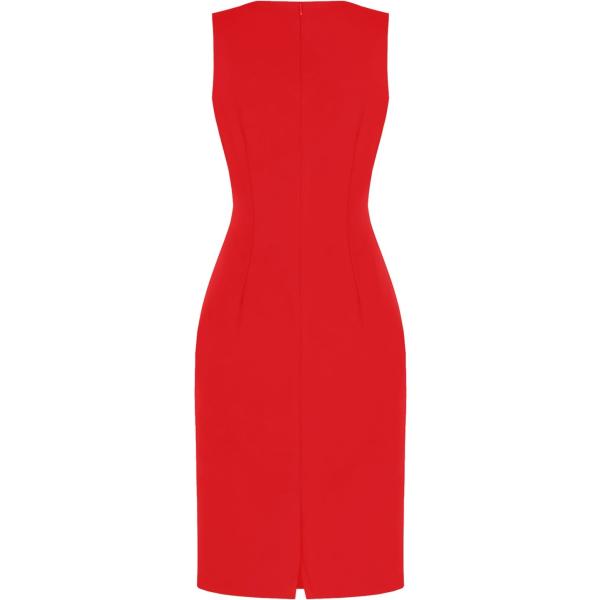 vestiti midi/longuette Rinascimento rosso tinta unita