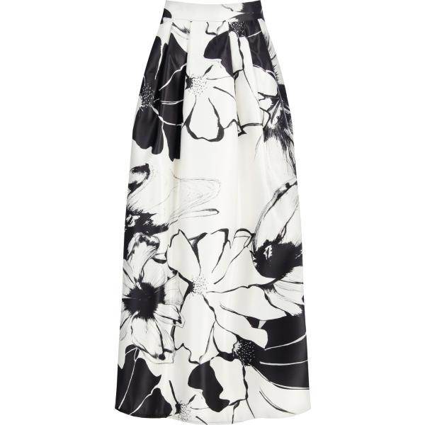 gonne lunghe Rinascimento bianco con stampe