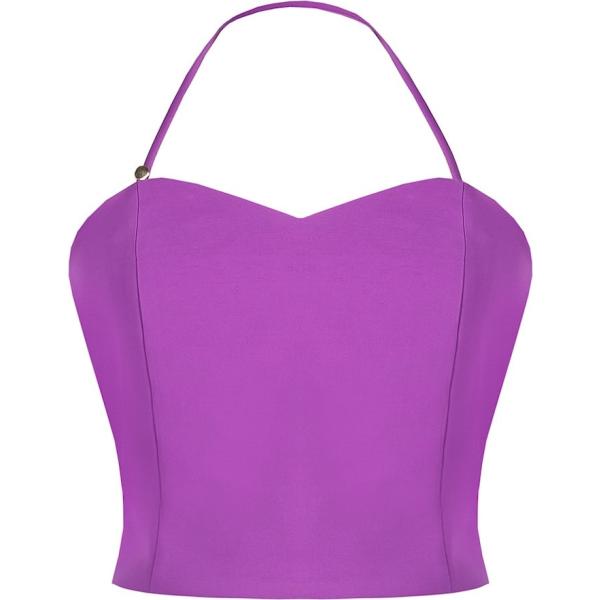 top Rinascimento viola tinta unita