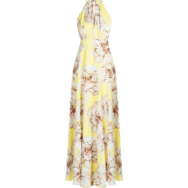 vestiti lunghi Rinascimento bianco con stampe