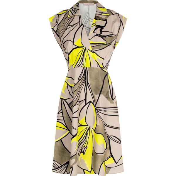 vestiti midi/longuette Rinascimento marrone con stampe