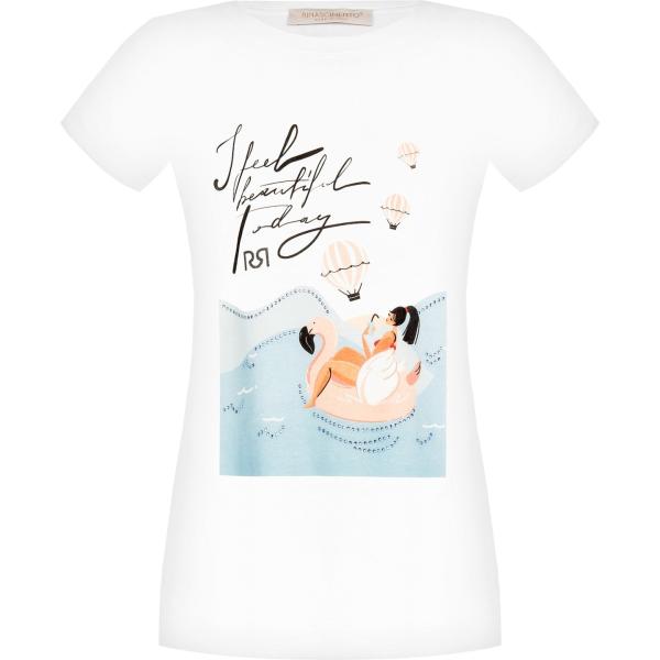 t-shirt Rinascimento bianco con stampe