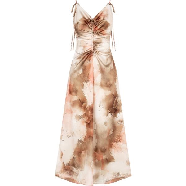 vestiti midi/longuette Rinascimento rosa con stampe