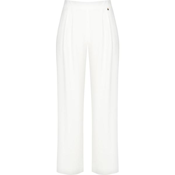 pantaloni a palazzo Kitana bianco tinta unita