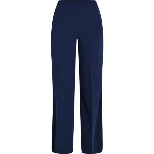 pantaloni a palazzo Rinascimento blu tinta unita