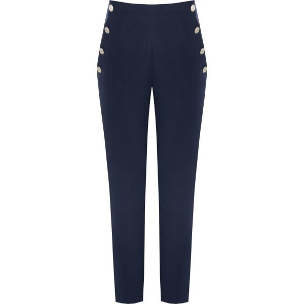 pantaloni Rinascimento blu tinta unita