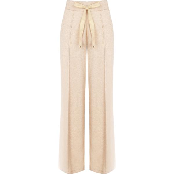 pantaloni a palazzo Rinascimento marrone tinta unita