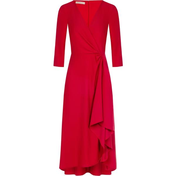 vestiti midi/longuette Rinascimento rosso tinta unita