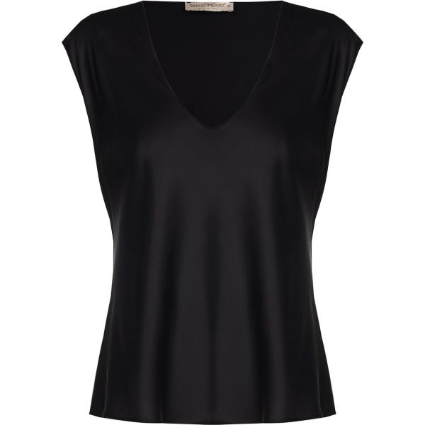 bluse Rinascimento nero tinta unita