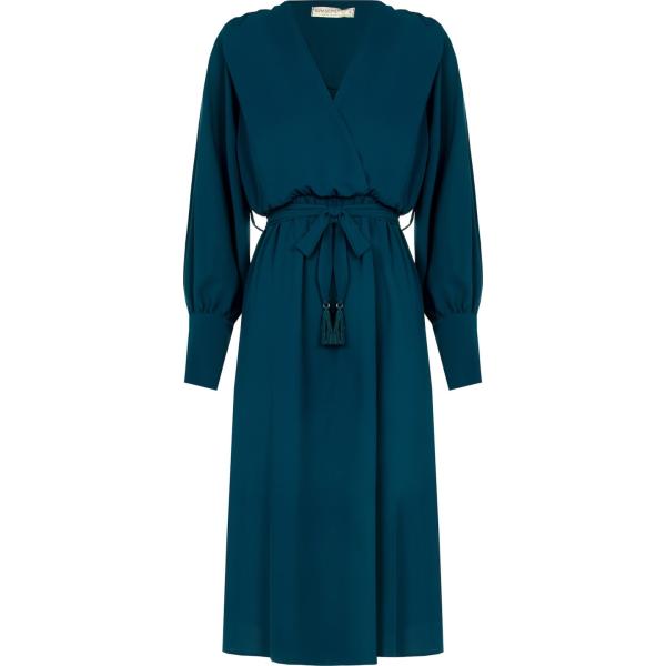 vestiti midi/longuette Rinascimento blu tinta unita